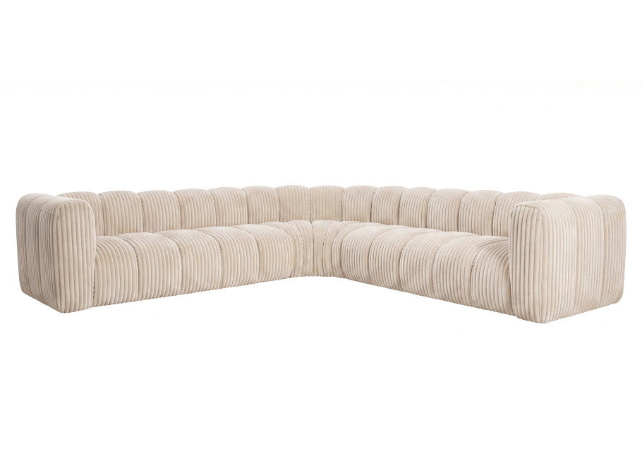 Ekskluzywna sofa Velis 5-osobowa modułowa w kolorze ecru 3