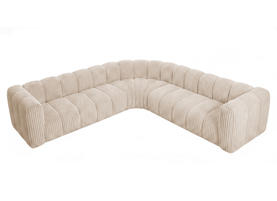 Ekskluzywna sofa Velis 5-osobowa modułowa w kolorze ecru 2
