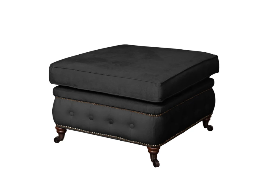 Puf pikowany glamour 75x70 VINCENT