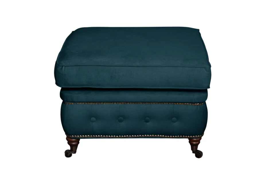 Puf pikowany glamour 75x70 VINCENT