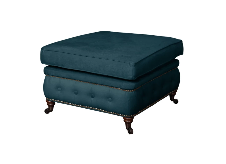Puf pikowany glamour 75x70 VINCENT