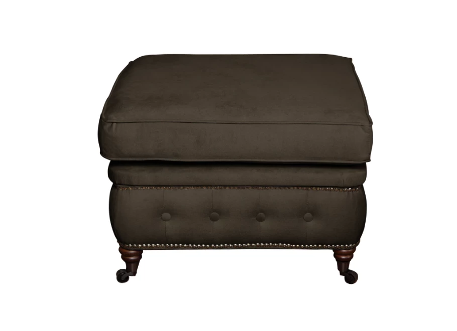 Puf pikowany glamour 75x70 VINCENT