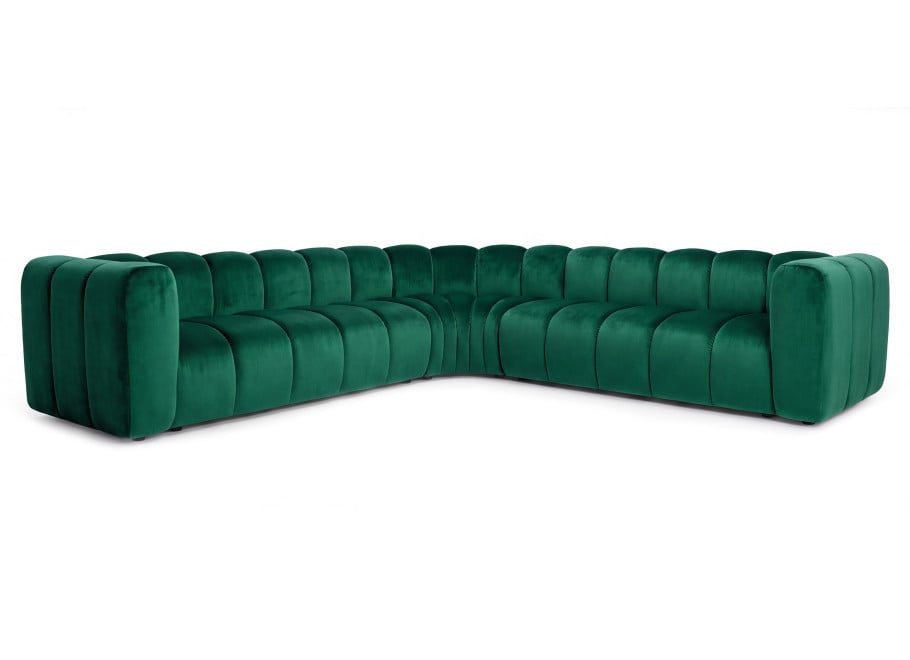 Przestronna i funkcjonalna sofa Velis 5-osobowa w kolorze zielonym 2