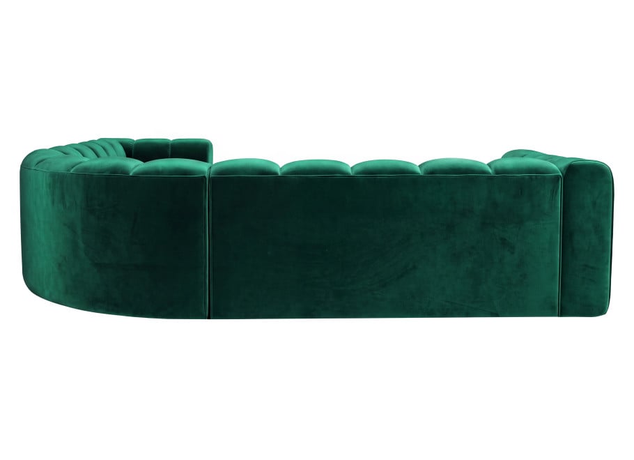 Przestronna i funkcjonalna sofa Velis 5-osobowa w kolorze zielonym 4