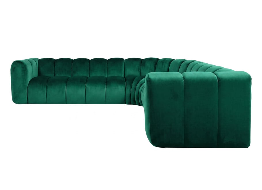 Przestronna i funkcjonalna sofa Velis 5-osobowa w kolorze zielonym 3