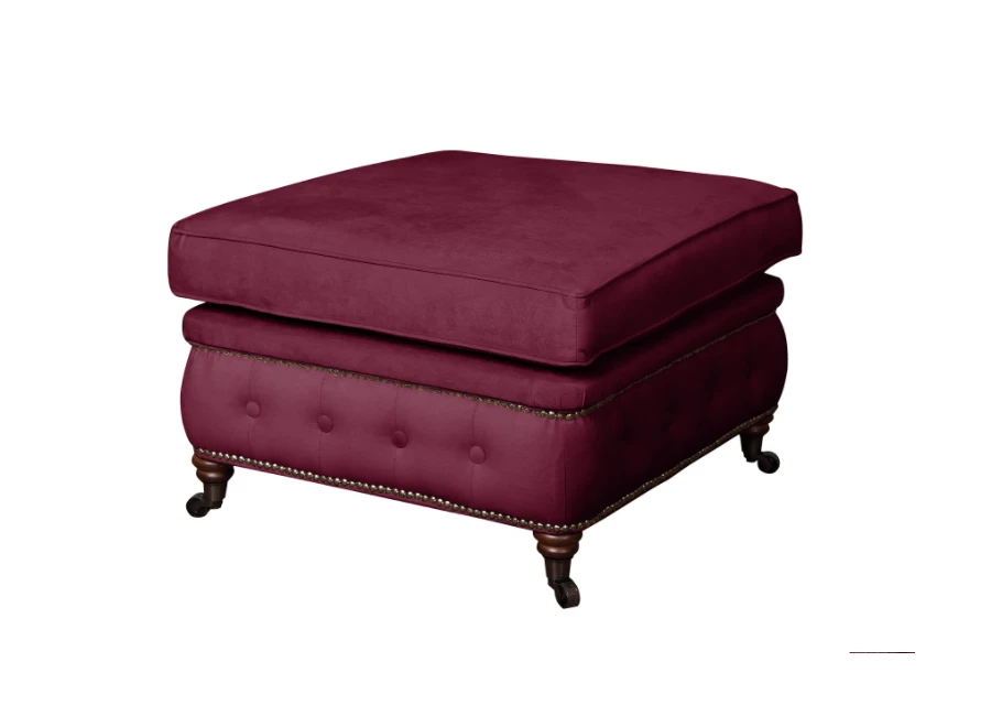 Puf pikowany glamour 75x70 VINCENT