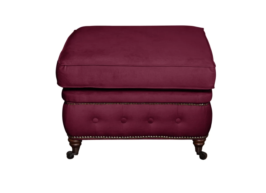 Puf pikowany glamour 75x70 VINCENT