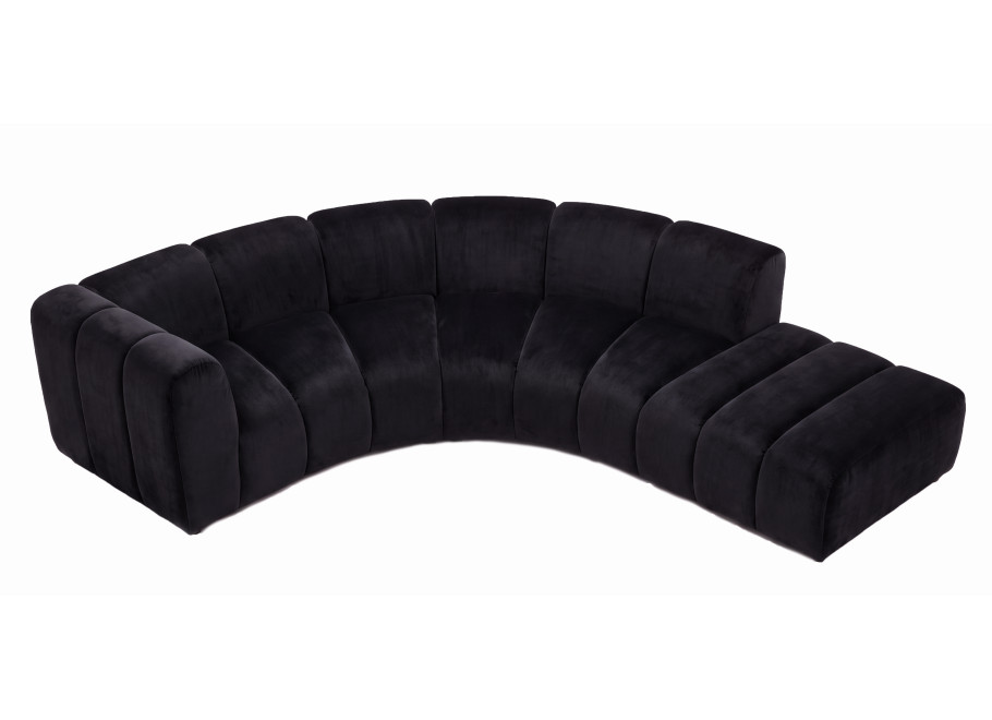 Narożnik modułowy Velis 3-osobowy z elastyczną konfiguracją - French Velvet 685