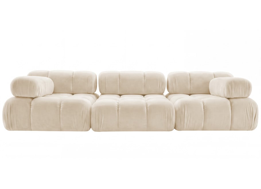 Sofa modułowa Manzoni 3-osobowa z elastyczną konfiguracją - French Velvet 672