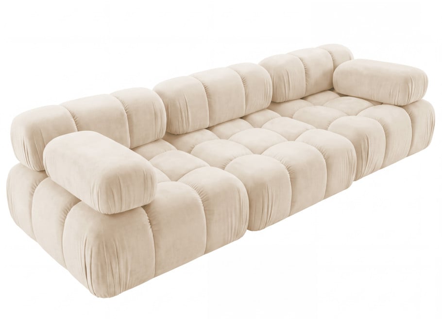 Sofa modułowa Manzoni 3-osobowa z elastyczną konfiguracją - French Velvet 672