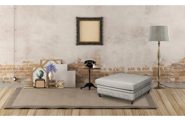 Puf pikowany glamour 100x100 VINCENT - design i funkcjonalnosc w parze