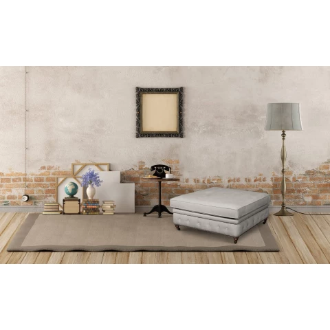 Puf pikowany glamour 100x100 VINCENT
