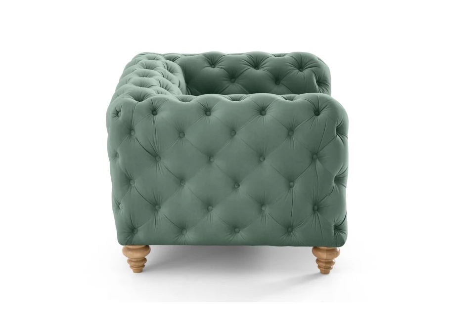 Fotel pikowany TEO WOOD Chesterfield