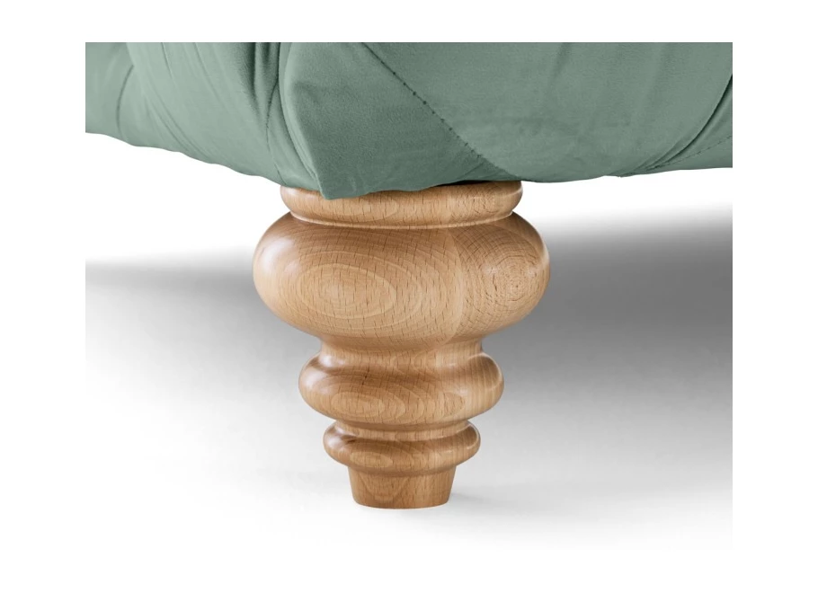 Fotel pikowany TEO WOOD Chesterfield
