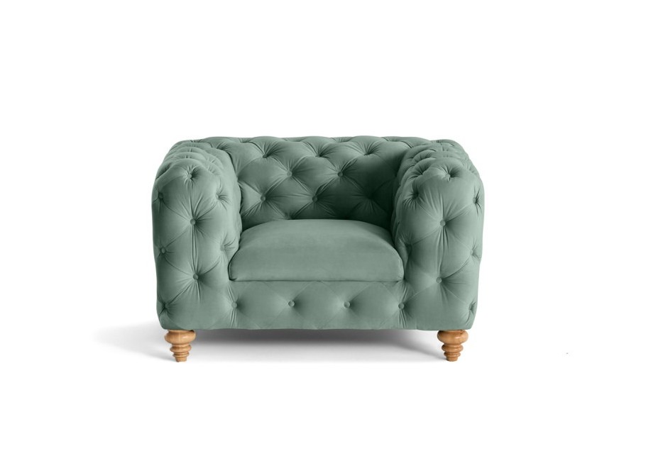 Fotel pikowany TEO WOOD Chesterfield 9