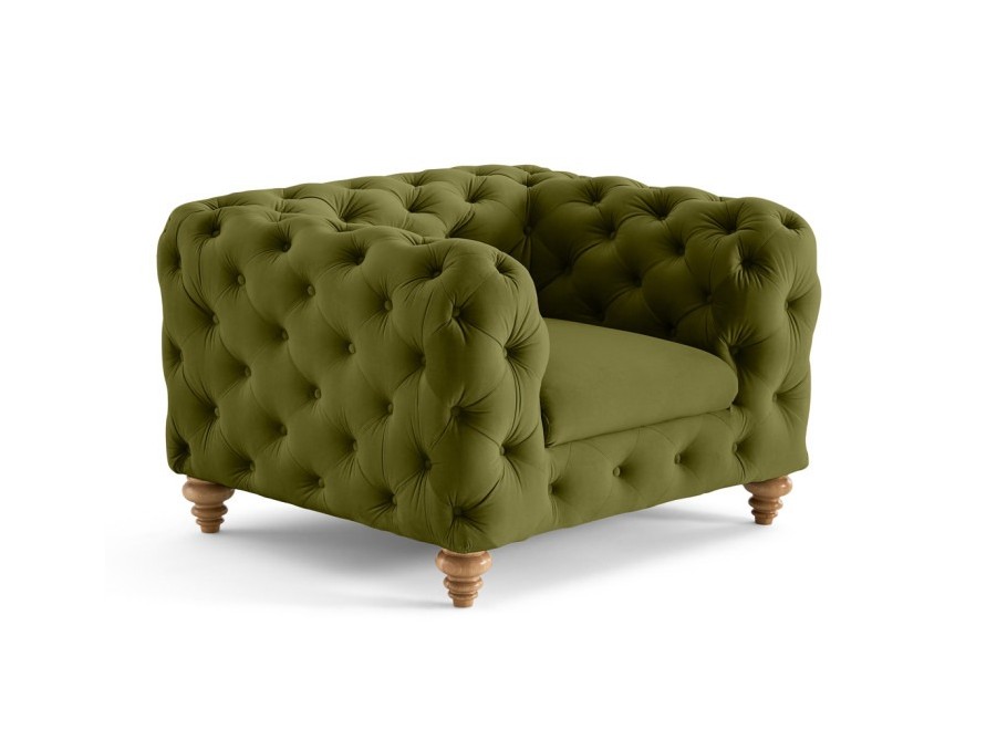 Fotel pikowany TEO WOOD Chesterfield 5