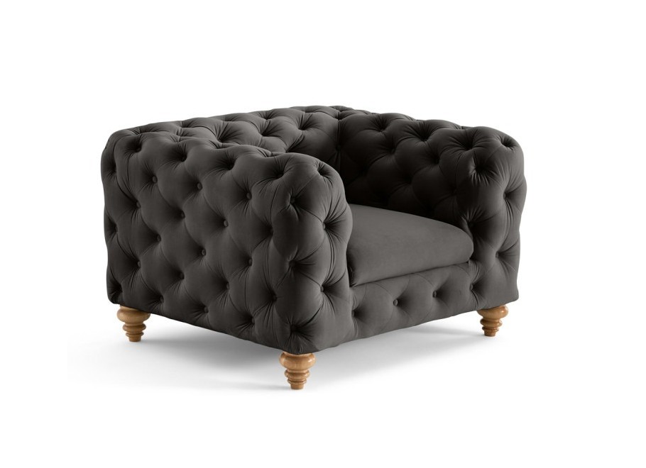 Fotel pikowany TEO WOOD Chesterfield 7