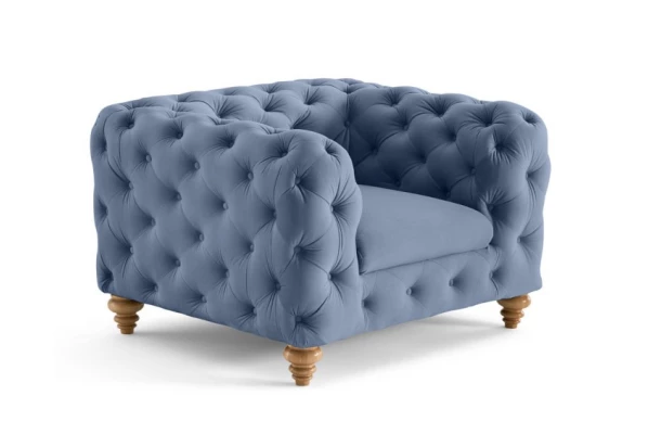 Fotel pikowany TEO WOOD Chesterfield - wypoczynkowe