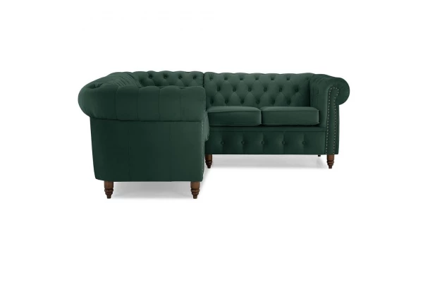 Narożnik pięcioosobowy pikowany Chesterfield VINCENT - design