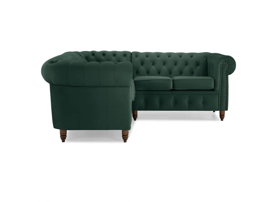 Narożnik pięcioosobowy pikowany Chesterfield VINCENT
