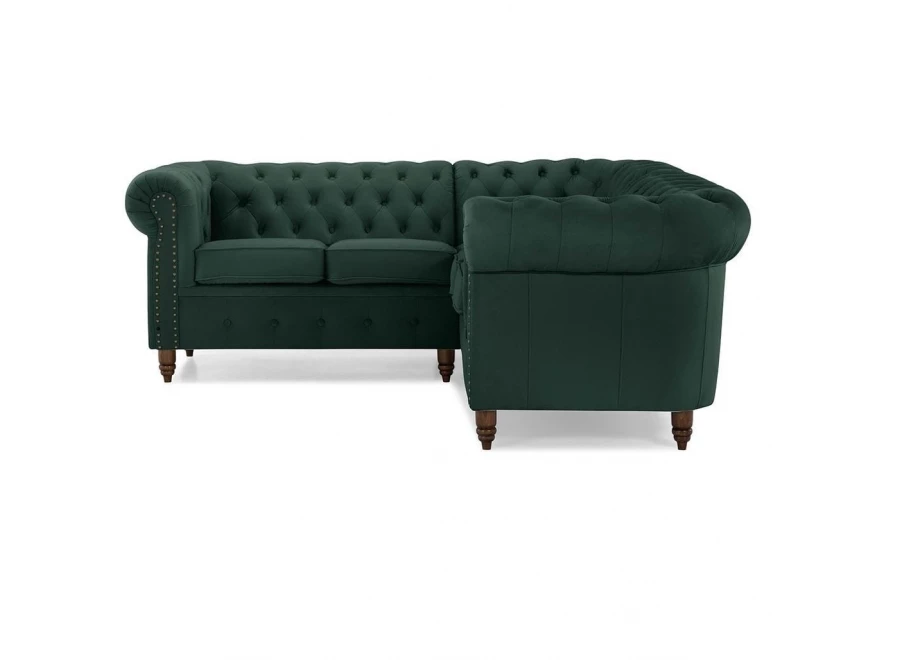 Narożnik pięcioosobowy pikowany Chesterfield VINCENT