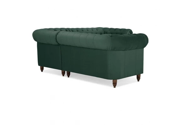 Narożnik pięcioosobowy pikowany Chesterfield VINCENT - przestronne