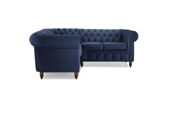 Narożnik pięcioosobowy pikowany Chesterfield VINCENT - meble