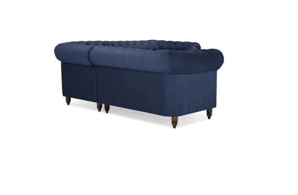 Narożnik pięcioosobowy pikowany Chesterfield VINCENT - eleganckie