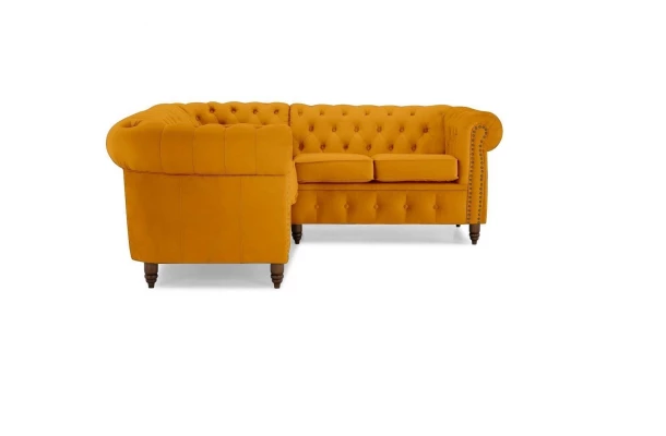 Narożnik pięcioosobowy pikowany Chesterfield VINCENT - design i funkcjonalnosc w parze
