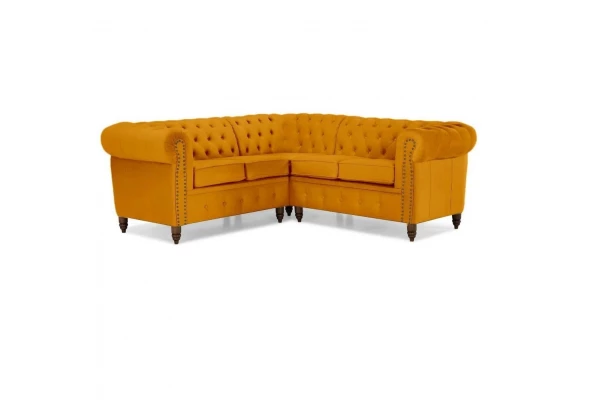 Narożnik pięcioosobowy pikowany Chesterfield VINCENT - design i funkcjonalnosc w parze