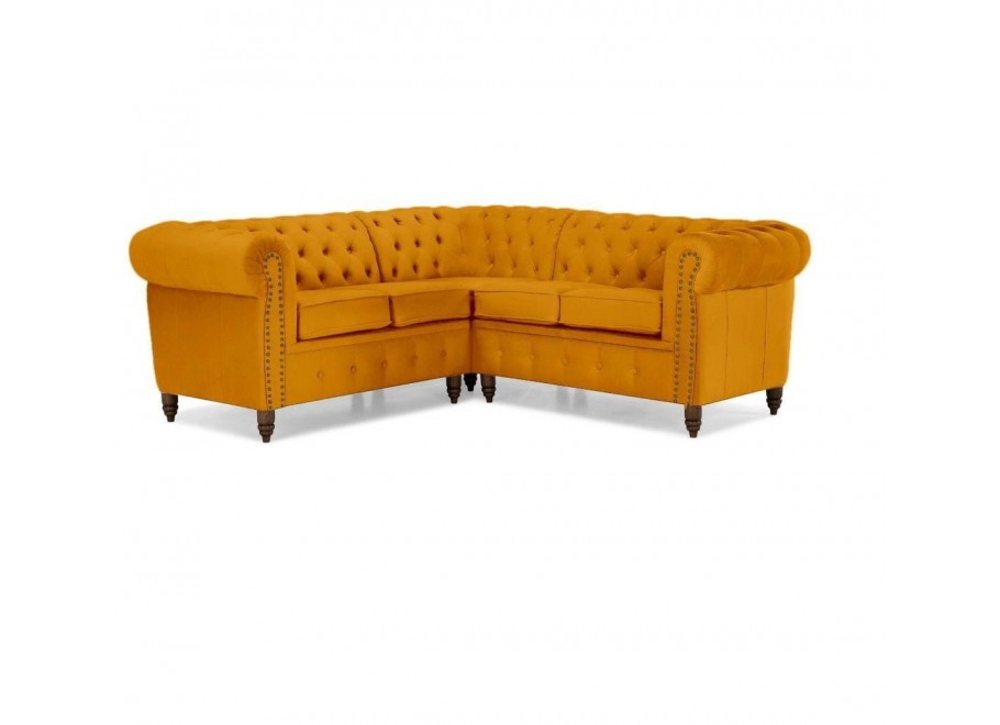 Narożnik pięcioosobowy pikowany Chesterfield VINCENT 12