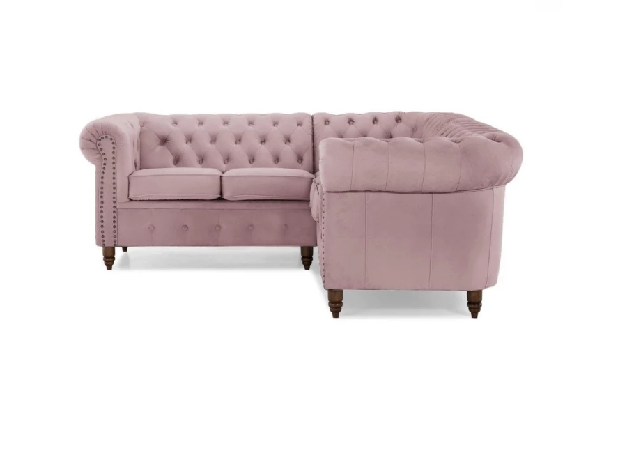 Narożnik pięcioosobowy pikowany Chesterfield VINCENT