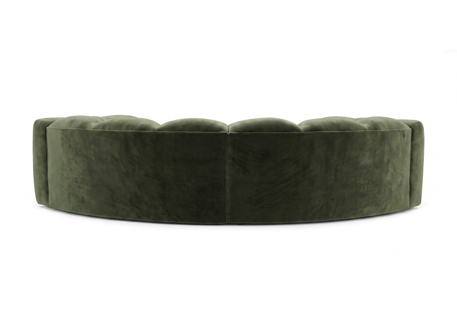 Sofa Velis 2-osobowa welurowa w kolorze zielonym do salonu 3