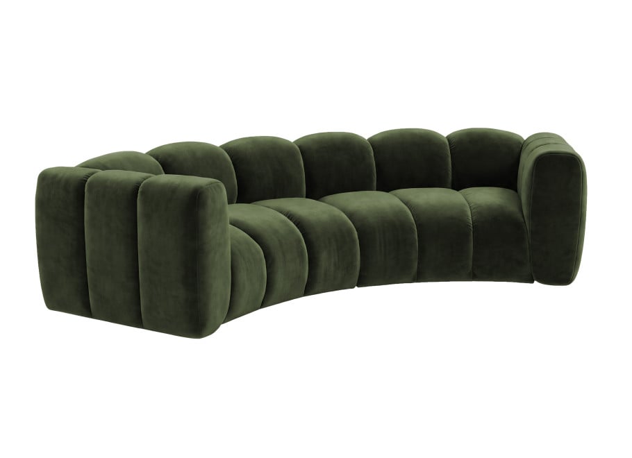 Sofa Velis 2-osobowa welurowa w kolorze zielonym do salonu 2