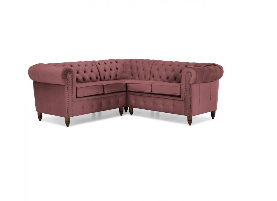 Narożnik pięcioosobowy pikowany Chesterfield VINCENT 18