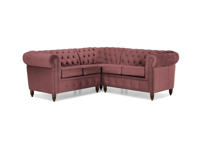 Narożnik pięcioosobowy pikowany Chesterfield VINCENT