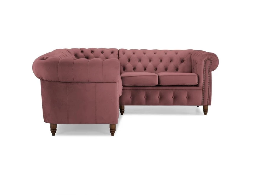 Narożnik pięcioosobowy pikowany Chesterfield VINCENT