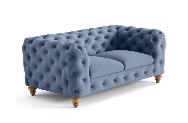 Sofa dwuosobowa pikowana TEO WOOD Chesterfield