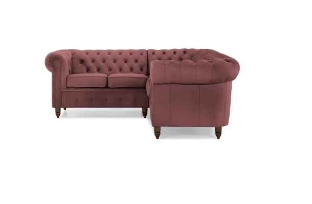 Narożnik pięcioosobowy pikowany Chesterfield VINCENT - design i funkcjonalnosc w parze