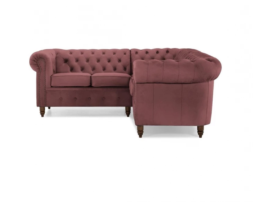Narożnik pięcioosobowy pikowany Chesterfield VINCENT