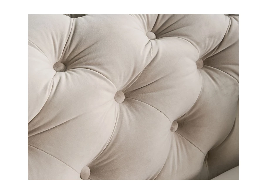 Sofa dwuosobowa pikowana TEO WOOD Chesterfield