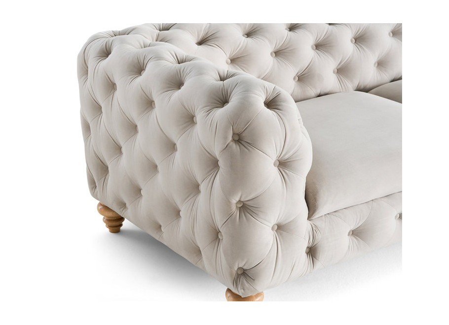 Sofa dwuosobowa pikowana TEO WOOD Chesterfield 10