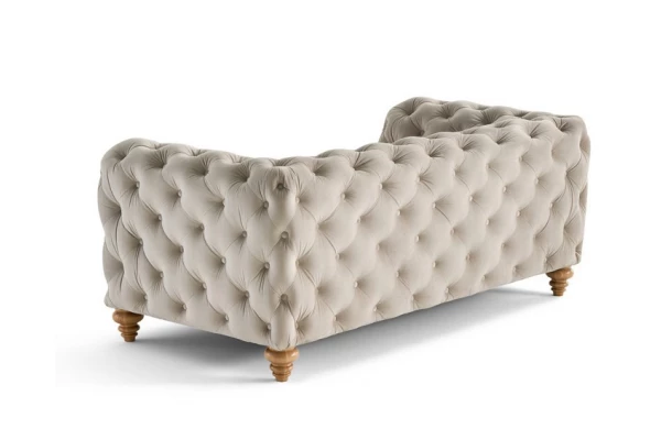 Sofa dwuosobowa pikowana TEO WOOD Chesterfield - design i funkcjonalnosc w parze