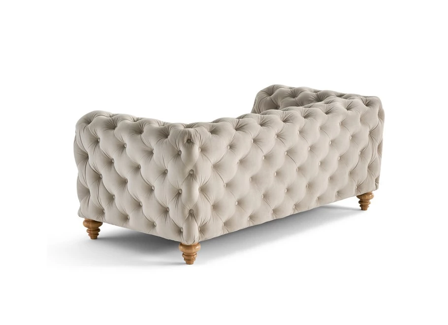 Sofa dwuosobowa pikowana TEO WOOD Chesterfield