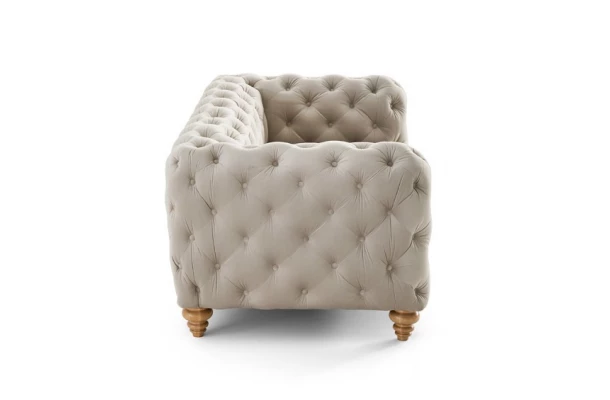 Sofa dwuosobowa pikowana TEO WOOD Chesterfield - design i funkcjonalnosc w parze
