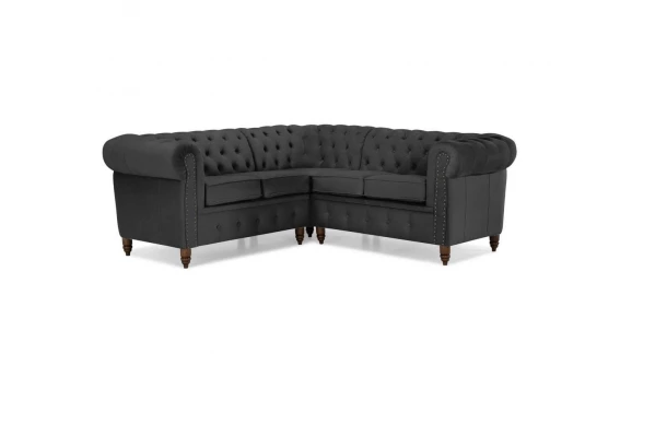 Narożnik pięcioosobowy pikowany Chesterfield VINCENT - design i funkcjonalnosc w parze