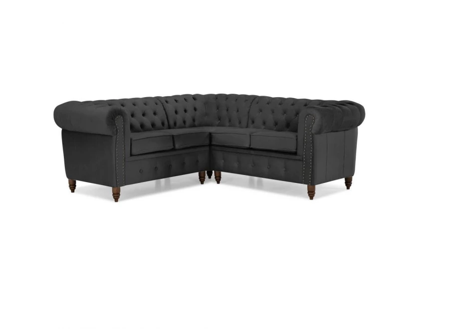 Narożnik pięcioosobowy pikowany Chesterfield VINCENT