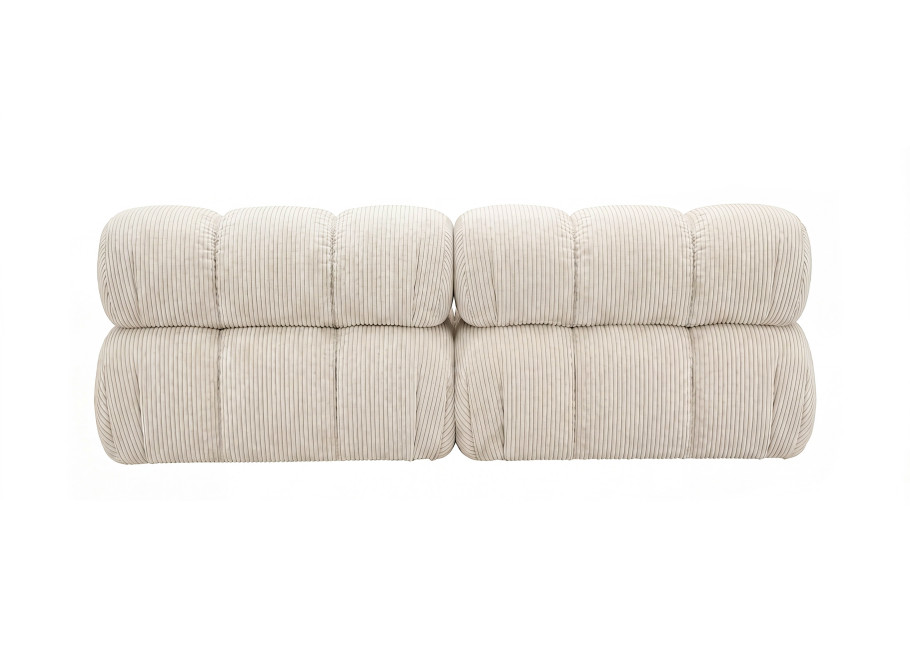 Stylowa sofa Novanti 3-osobowa sztruks, kremowa 3