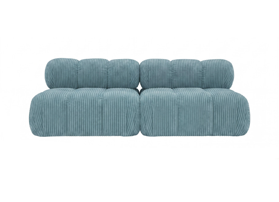 Nowoczesna sofa Novanti 3-osobowa w błękitnym sztruksie 2