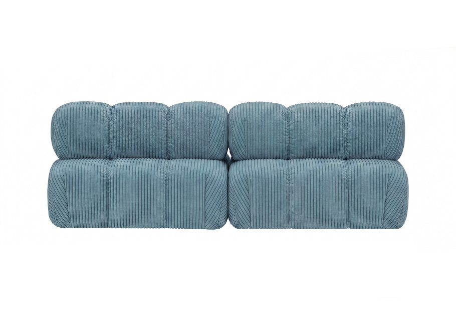 Nowoczesna sofa Novanti 3-osobowa w błękitnym sztruksie 4
